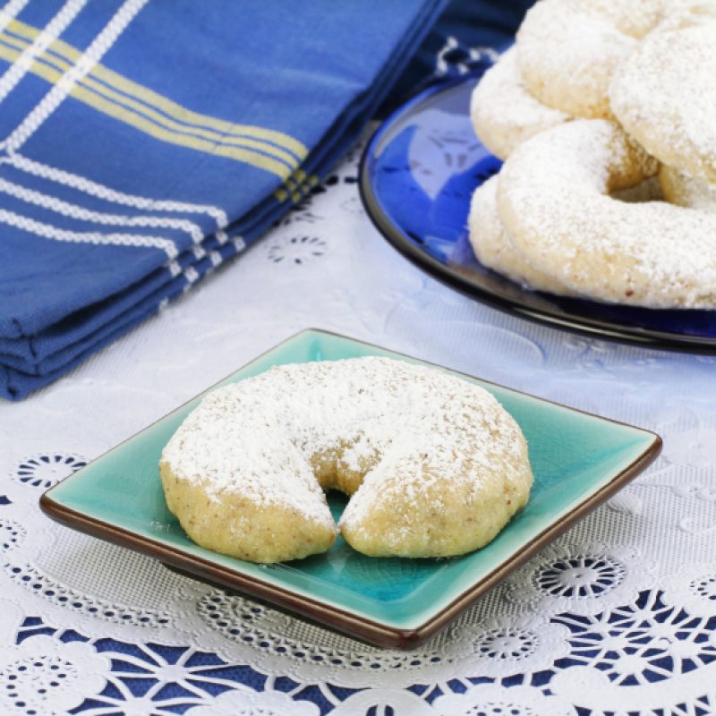 Mexican Wedding Cookie on pretty plate
